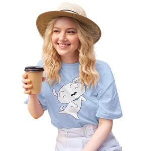 Oversized Cotton Printed T-Shirt for Women | Drop Shoulder Streetwear Tee | Graphic Casual Top (Art SHERO)