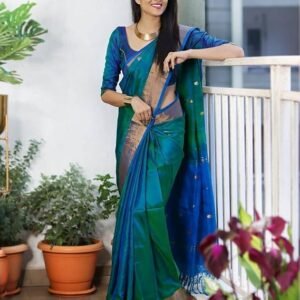 SGF10- Women's Kanjivaram Woven Soft Silk Saree With Blouse Piece