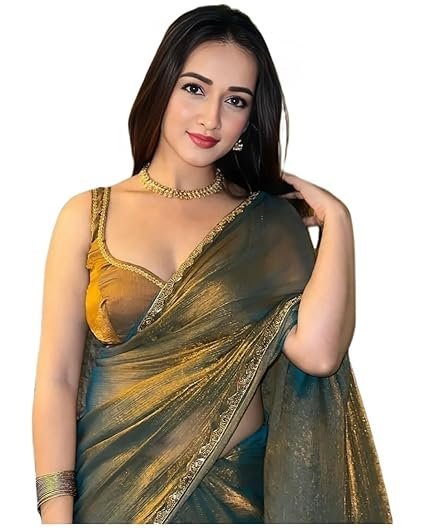 Visit the Sidhidata Store Sidhidata Women's Soft Zimmy Choo Fandy Silk Saree With Hand Work Lace Boarder