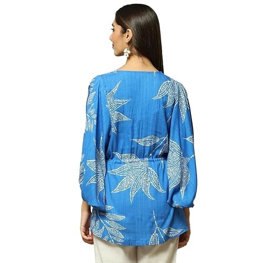 Visit the BIBA Store BIBA Women Liva Straight Printed Top - Image 3