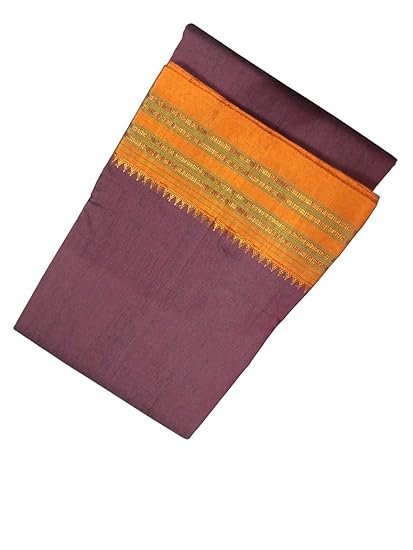 Saree Cotton South Silk Pure Temple Zari Border With Blouse Piece-Green