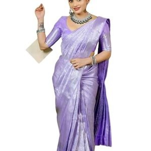 SIRIL Women's Banarasi Soft Silk Saree Pure Silk with Unstitched Blouse Piece