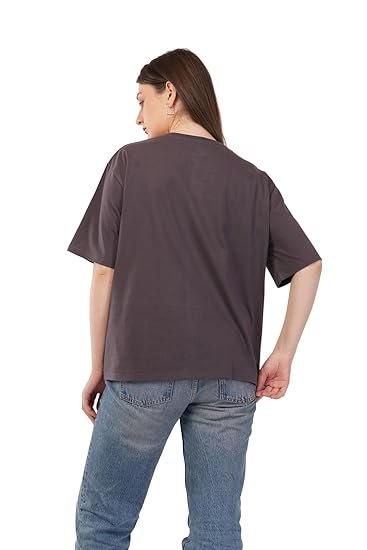Casual Oversized Cotton T-Shirt, Short Sleeve, Loose Fit - Image 4