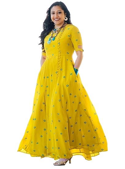 Arayna Women's Rayon Regular Fit Anarkali Kurti