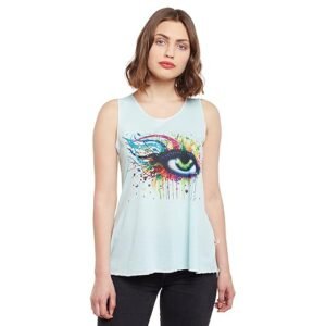 Mack JONNEY Women's Regular Fit Graphic Printed Bluish Tank Tops-Lt_5_6_10_14_01