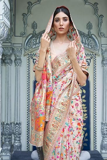 SGF11- Women's Kanjivaram Pure Soft Silk Handloom Saree Pure Golden Zari With Blouse Piece - Image 4