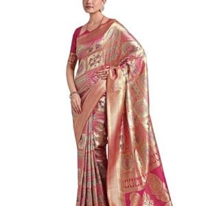 Monjolika Fashion Effervescent Banarasi Silk Intricate Zari Woven Work Classic Saree