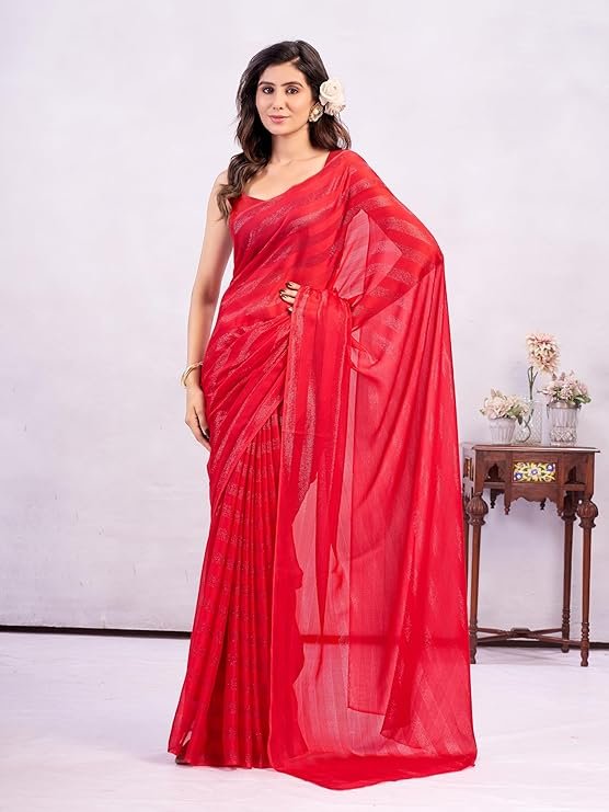 Garden Varel Zari Chiffon Saree - Image 2