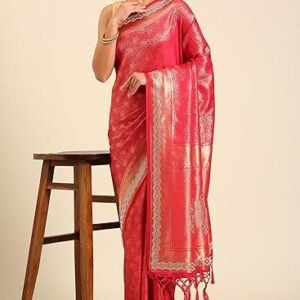 MOHEY Women's Art Silk Embroidered|Zari Weave Saree