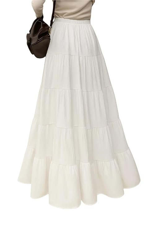 kaish Women's Charming Crepe Blooming Flared Long for Traditional Stitched A-line Flare Skirt for Girls with 1.8 Meter Flare 40 inch Height - Image 2