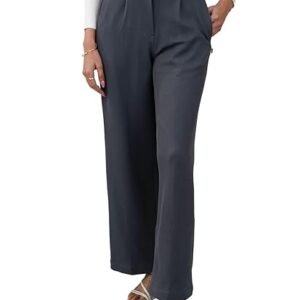 GRECIILOOKS High Waist Cotton Trousers for Women – Flared Parachute Pants with Side Pockets | Casual Travel Cargo Pants (Available in Plus Size and Combo Pack of 2)