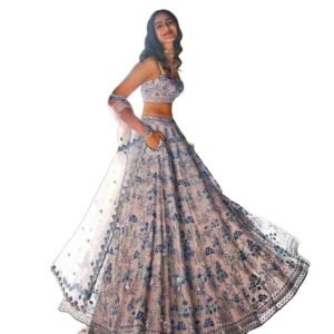 Golakiya Saree's off white georgette bridal lehenga choli for women || ethnic lehenga choli