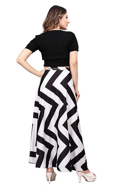 Tennecy Women Western Looks Long Wrap Around Skirt Free Size. - Image 4