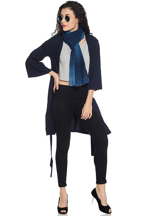 513 Women's Acrylic Woolen Tie & die Casual Warm Winter Wear Muffler Scarf Stole - Image 3