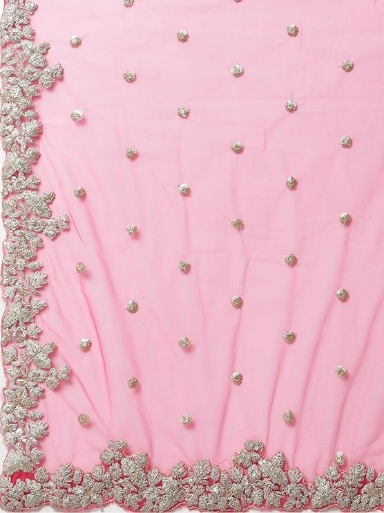 Divine Exim Women's Net Semi Stitched Lehenga Choli with Dupatta | Thread and Sequin Embroidery Pattern | Traditional, Wedding, Ethnic Wear Lehenga - Image 2