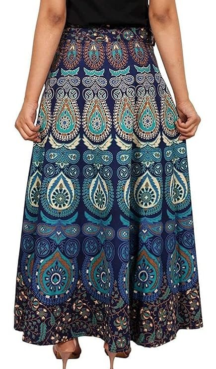Sahaj Paridhan Jaipuri Print Cotton Wrapskirt - Image 2