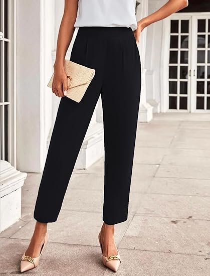 Dream Beauty Fashion Women's High Waist Regular Fit Trouser, Elastic Staright Pants, for Office Work & Casual wear (BZFVirat Pant-8) - Image 4