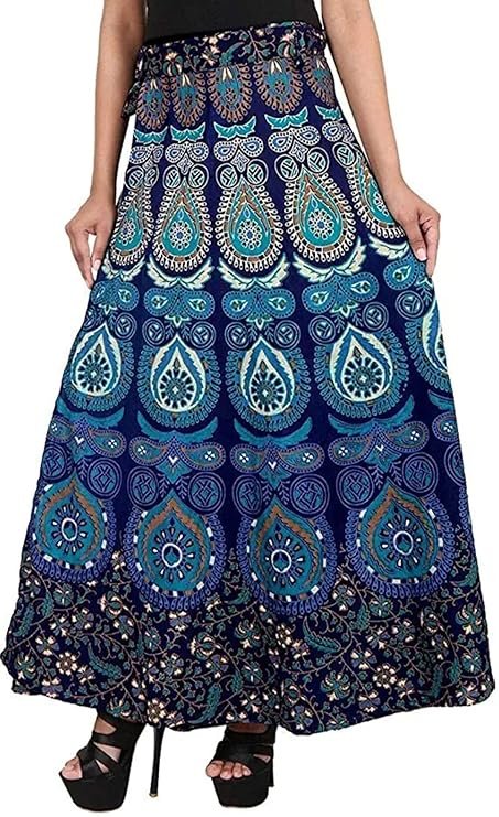 Sahaj Paridhan Jaipuri Print Cotton Wrapskirt - Image 3