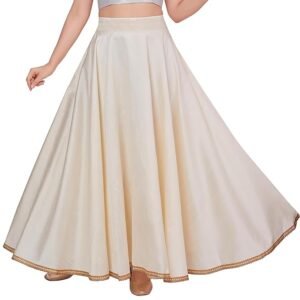 Studio Shringaar Women's Poly Silk Skirt/Lehenga With 8 Meters Maxi Flare (Double Ghera)