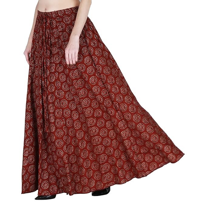 Sttoffa Printed Cotton Women Wear Long Skirt Length 40" inch