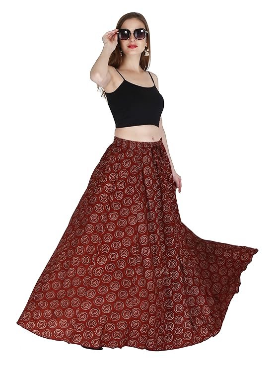 Sttoffa Printed Cotton Women Wear Long Skirt Length 40" inch - Image 3